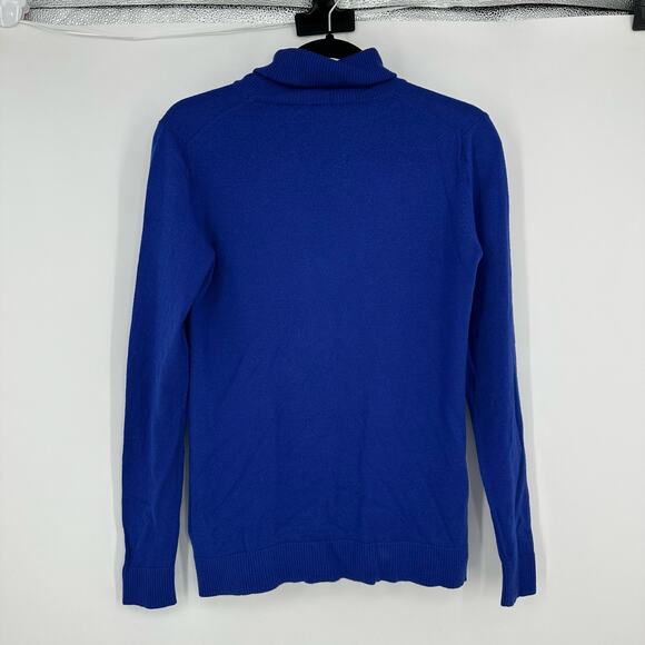 Pendleton Womens M Turtleneck Wool Sweater Blue Slim Fit 70s Style Preppy - Picture 7 of 10